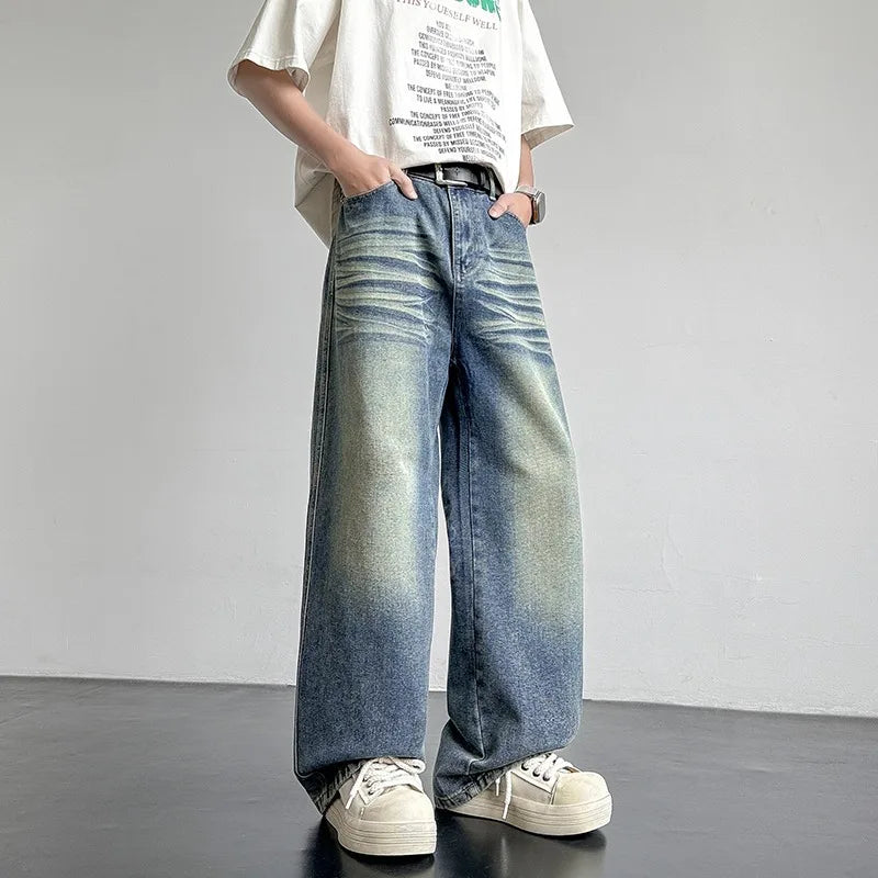Men's Relaxed Denim Jeans with Faded Wash | Arden