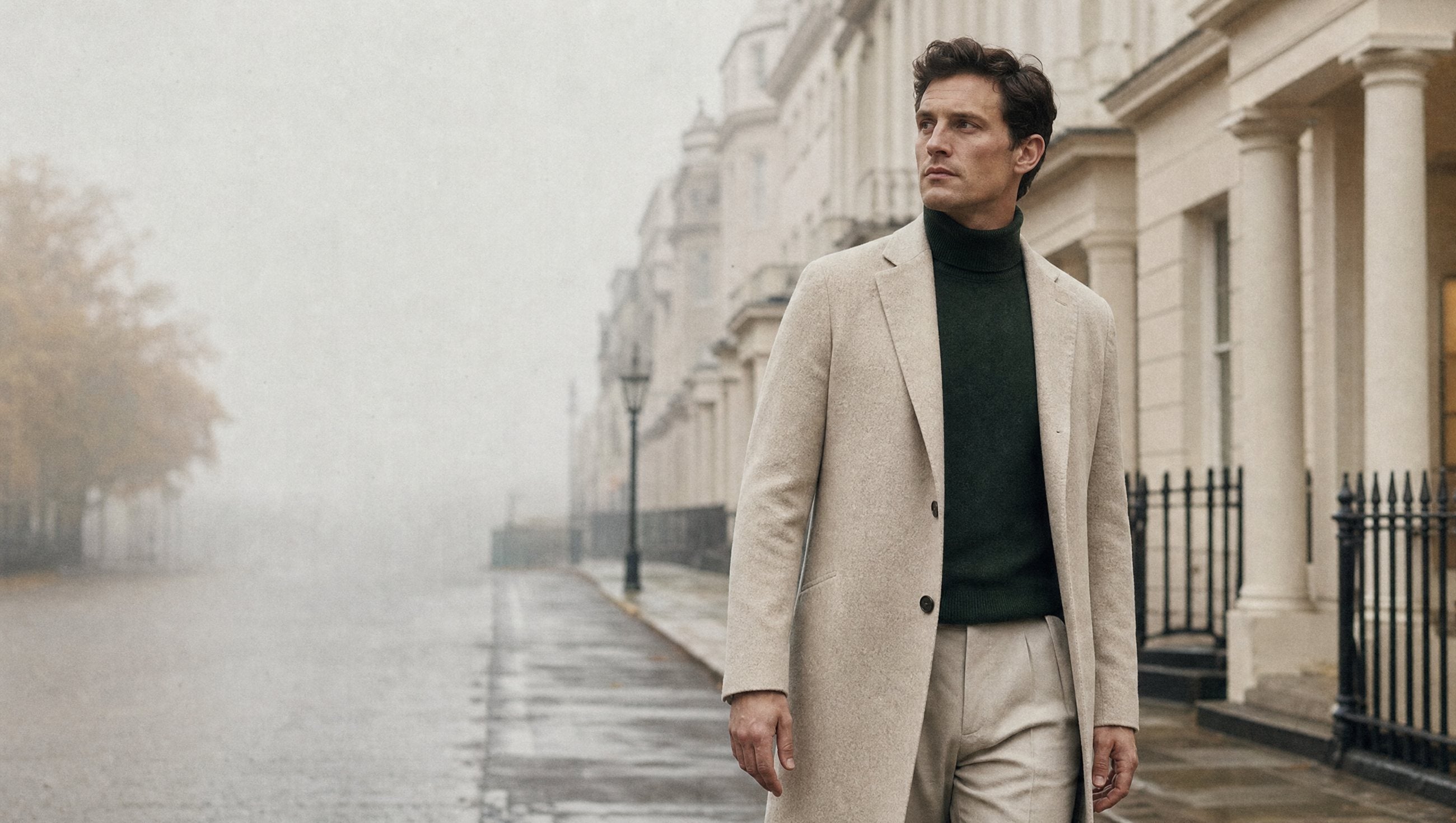 amahora editorial campaign - autumn morning on a London street