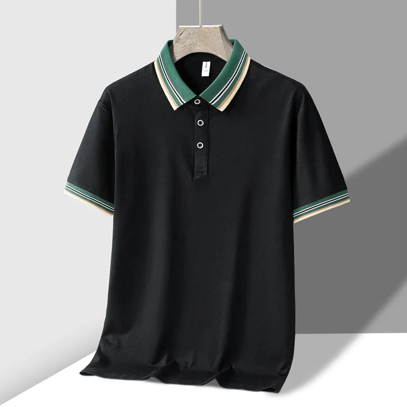 Men's Knit Polo Shirt with Button Placket | Savoni
