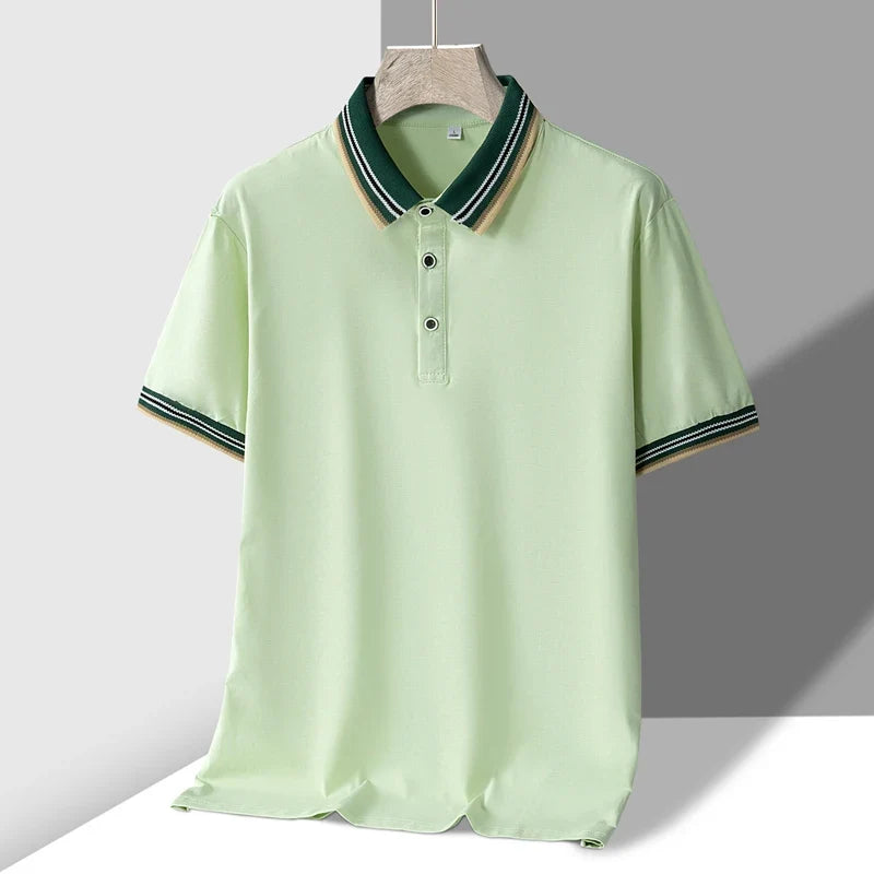 Men's Knit Polo Shirt with Button Placket | Savoni
