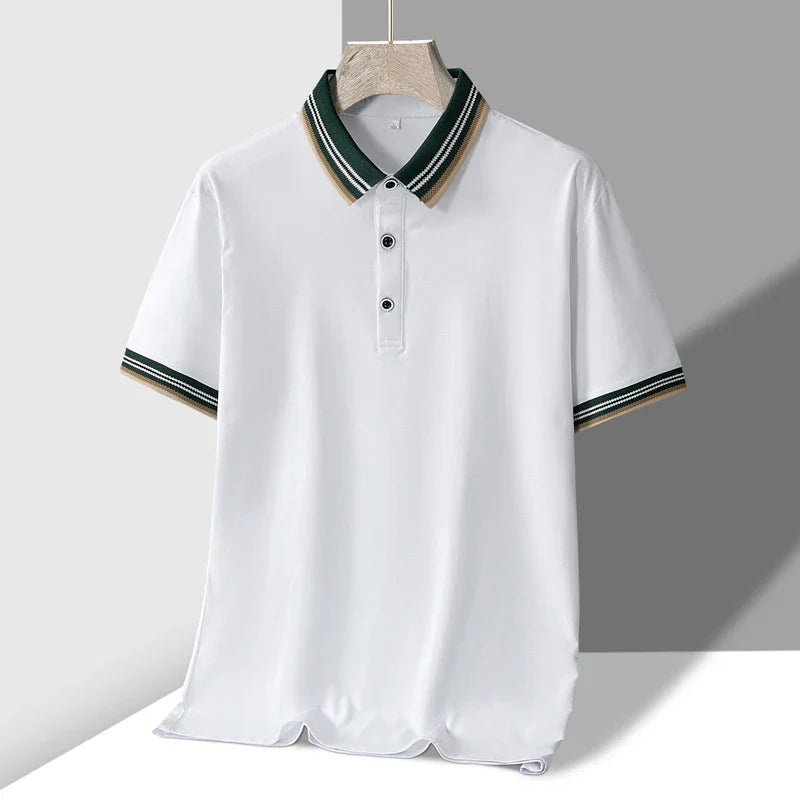 Men's Knit Polo Shirt with Button Placket | Savoni