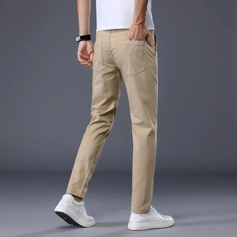 Men's Slim Fit Dress Trousers with Side Pockets | Savoni