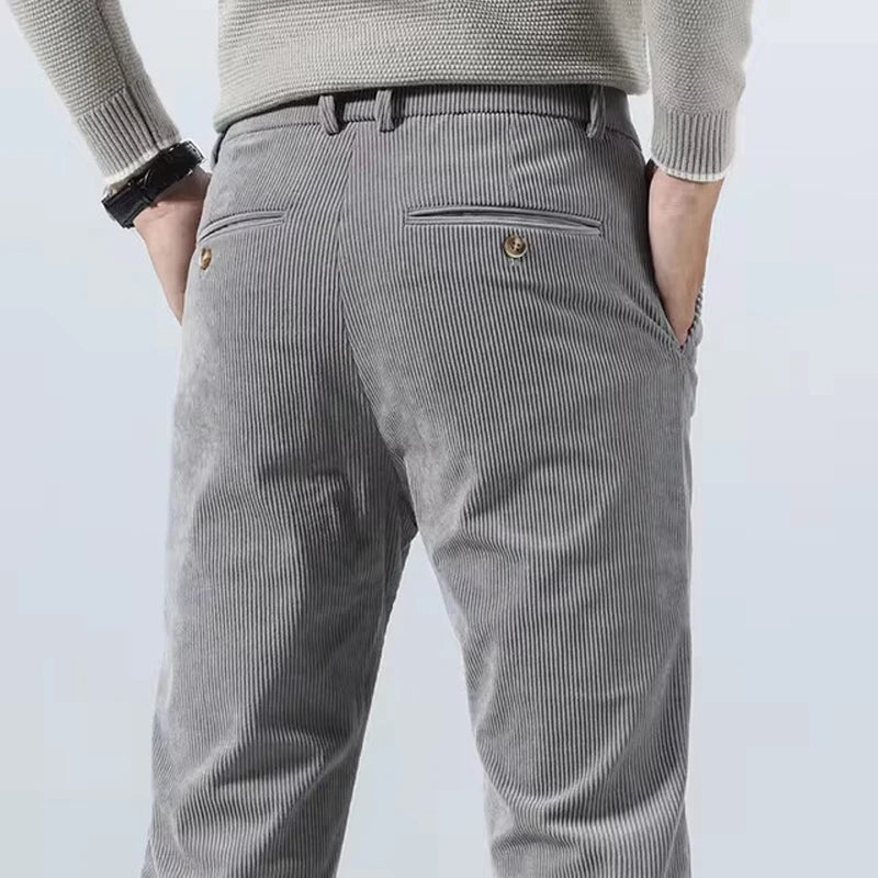 Men's Slim Fit Tapered Corduroy Trousers | Verano