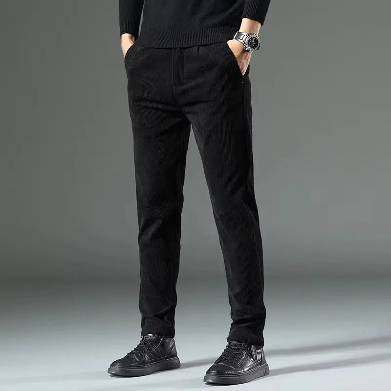 Men's Slim Fit Tapered Corduroy Trousers | Verano