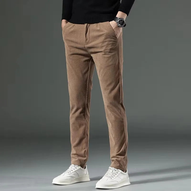 Men's Slim Fit Tapered Corduroy Trousers | Verano