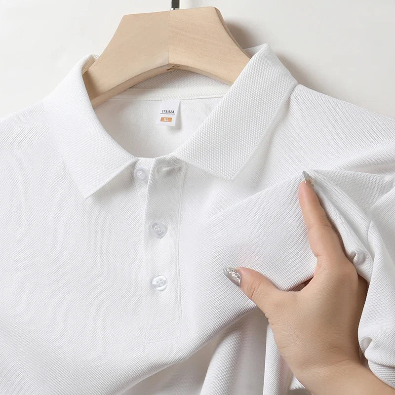 Men's Tailored Fit Polo Shirt with Ribbed Collar | Savoni