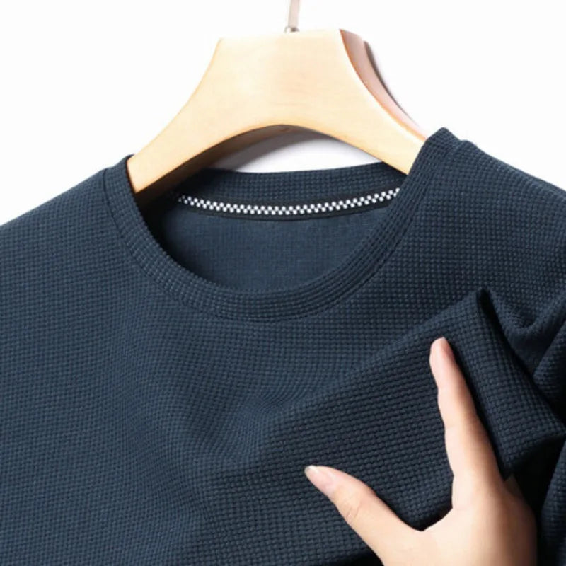 Men's Waffle Knit T-Shirt with Crew Neck | Mason