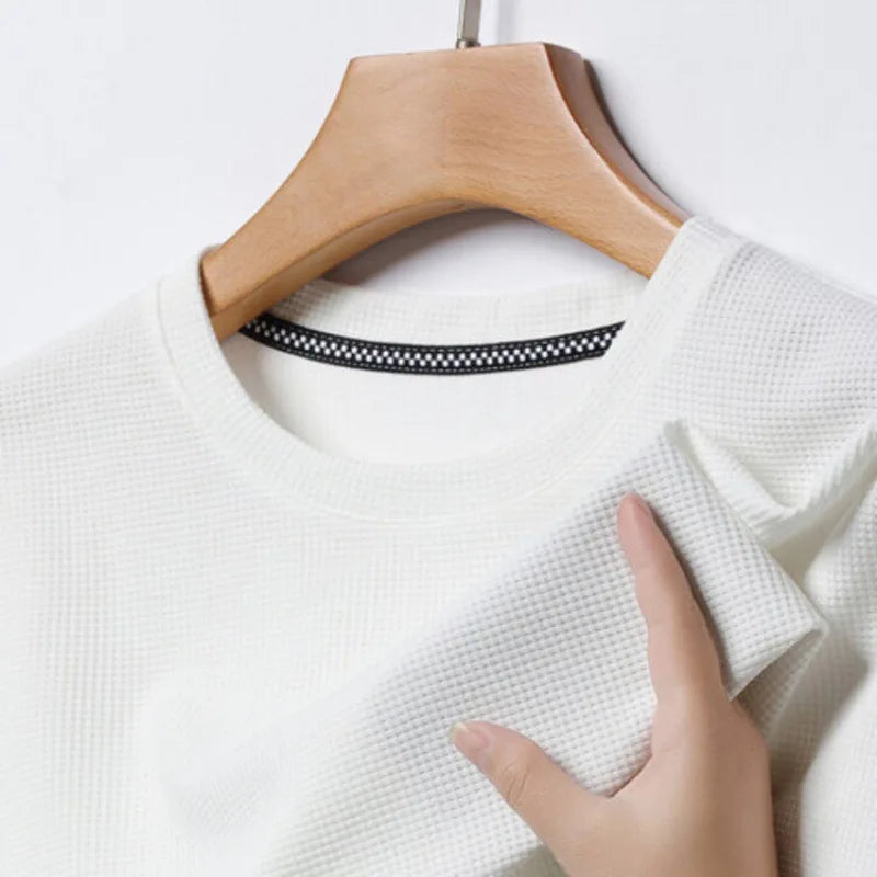 Men's Waffle Knit T-Shirt with Crew Neck | Mason