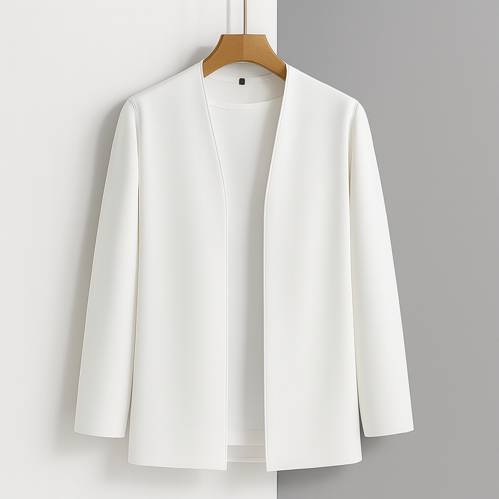 Men's Open Front Cardigan in Fine Knit | Savoni