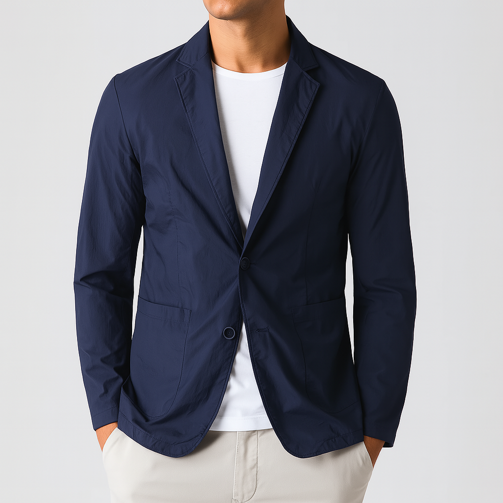 Men's Tailored Blazer, Lightweight Summer | Savoni - Navy Blue