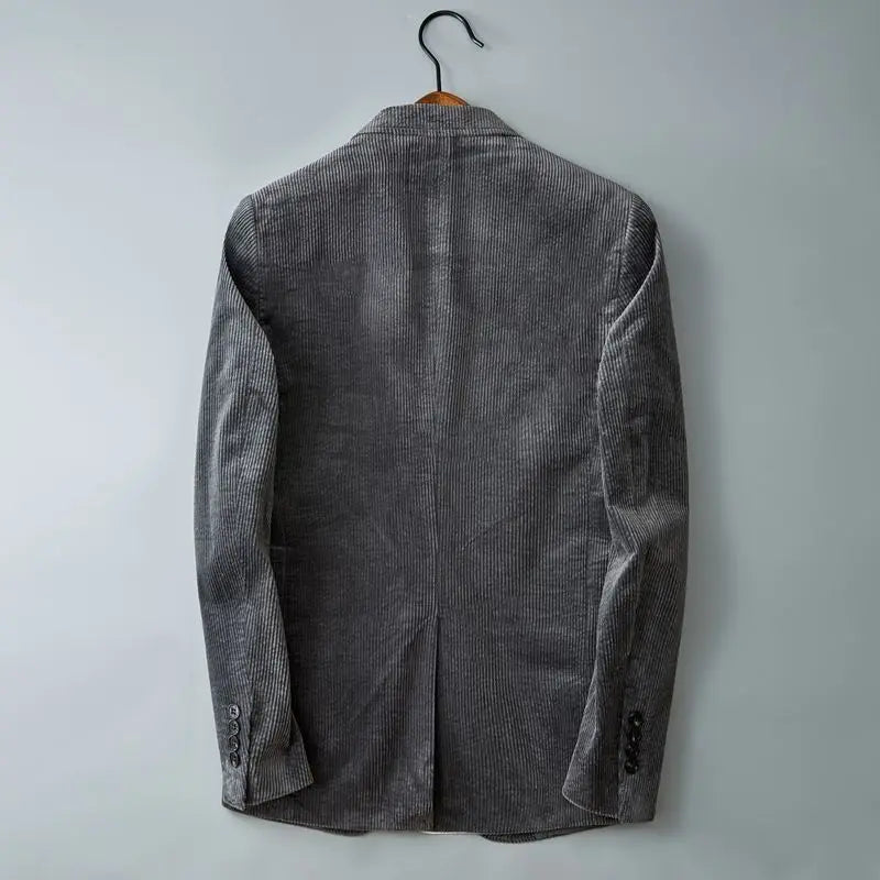 Men's Corduroy Blazer with Button Front | Savoni