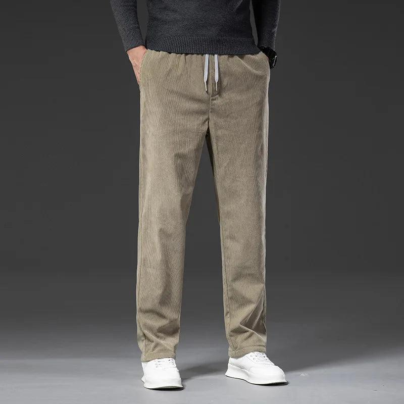 Men's Corduroy Trousers with Drawstring | Savoni