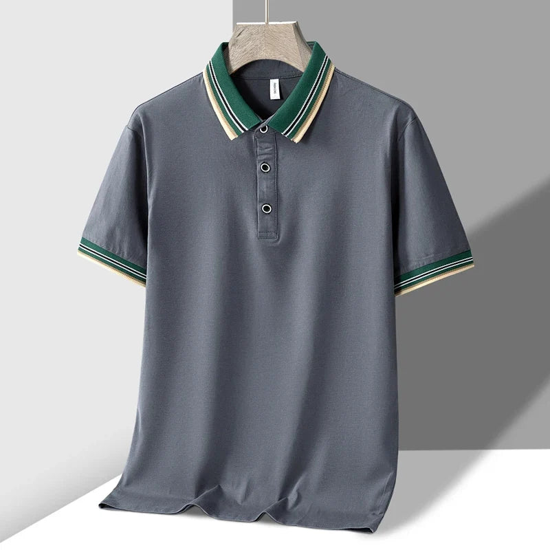 Men's Knit Polo Shirt with Button Placket | Savoni