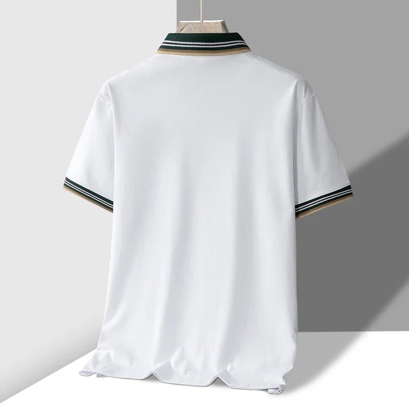 Men's Knit Polo Shirt with Button Placket | Savoni