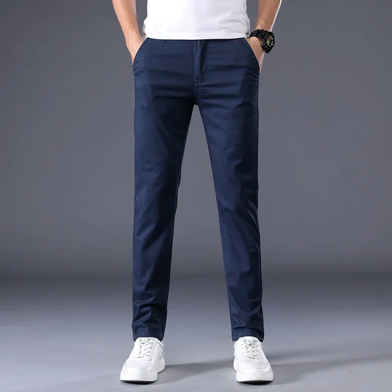 Men's Slim Fit Dress Trousers with Side Pockets | Savoni