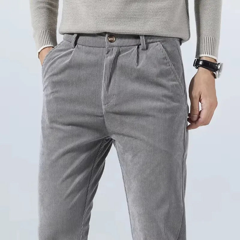 Men's Slim Fit Tapered Corduroy Trousers | Verano