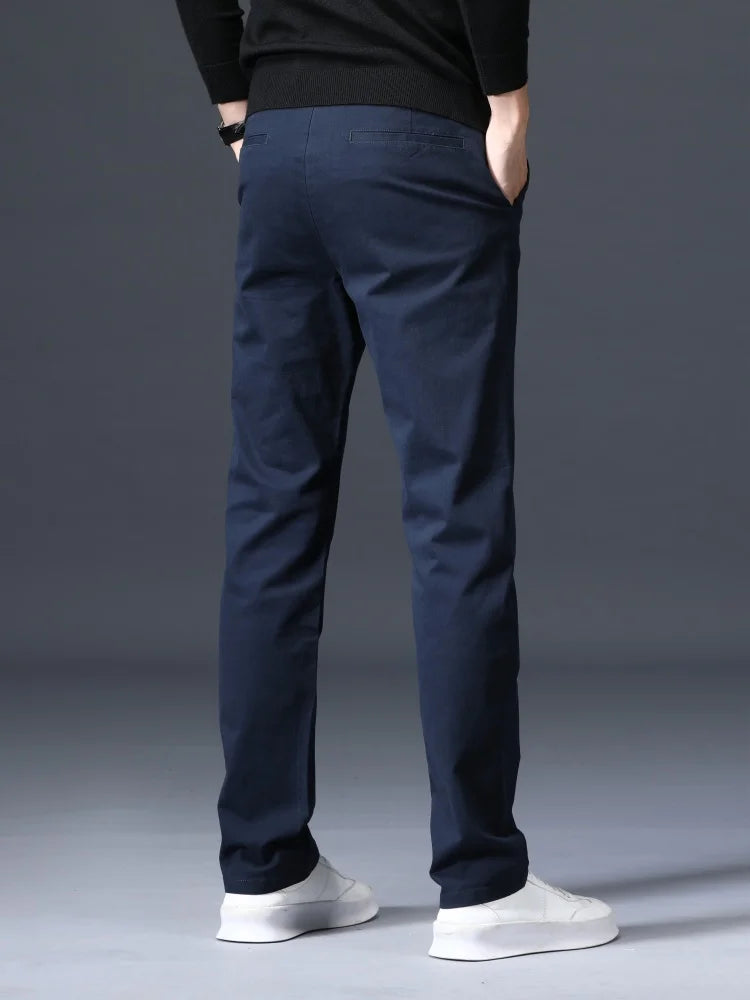 Men's Slim Fit Trousers with Clean Front | Savoni
