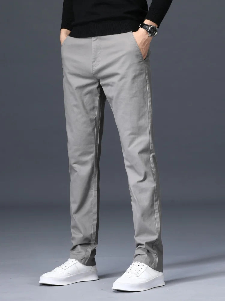Men's Slim Fit Trousers with Clean Front | Savoni