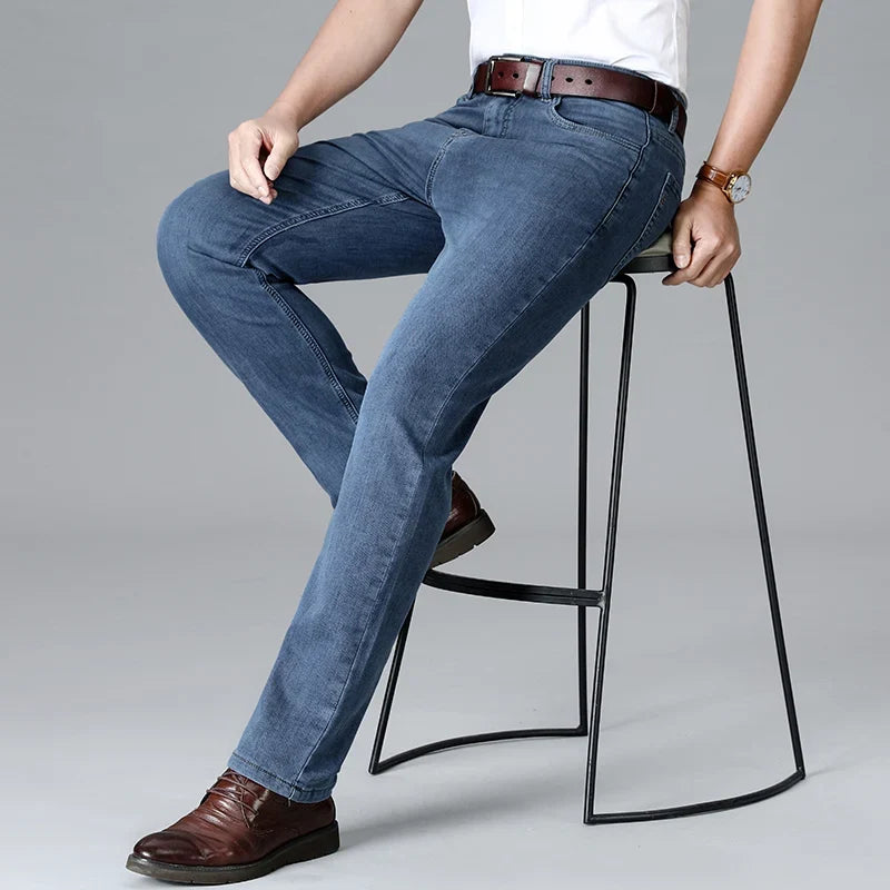 Men's Slim Fit Denim Jeans with Mid Rise | Harrison