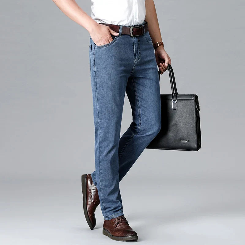 Men's Slim Fit Denim Jeans with Mid Rise | Harrison