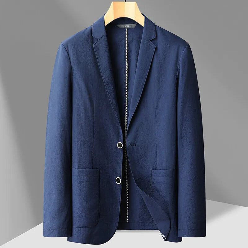 Men's Summer Blazer with Button Front | Savoni - Blue