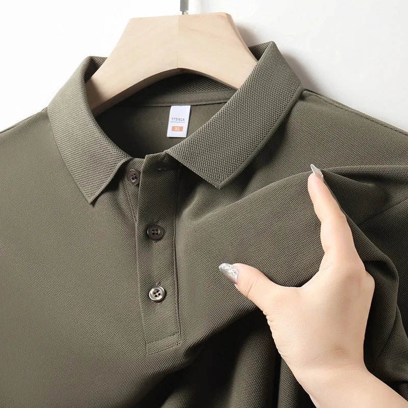 Men's Tailored Fit Polo Shirt with Ribbed Collar | Savoni