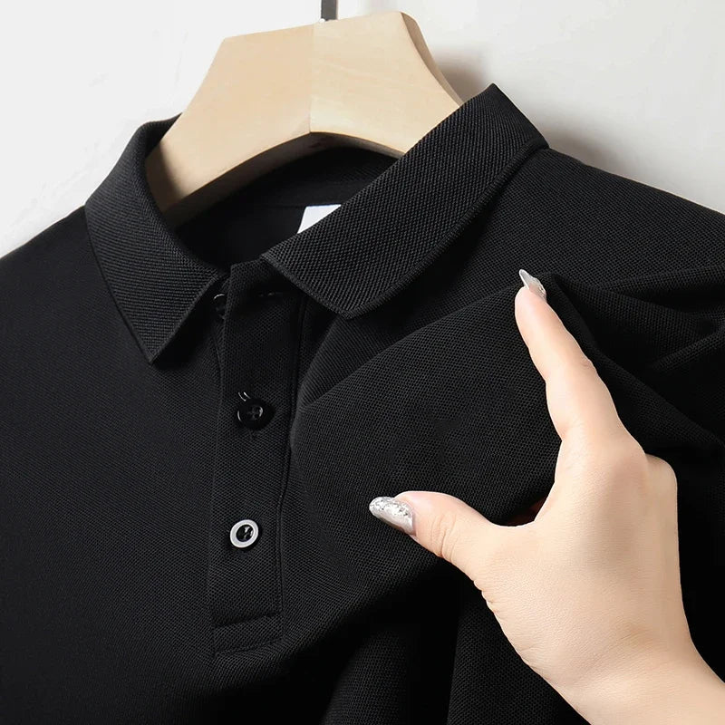 Men's Tailored Fit Polo Shirt with Ribbed Collar | Savoni