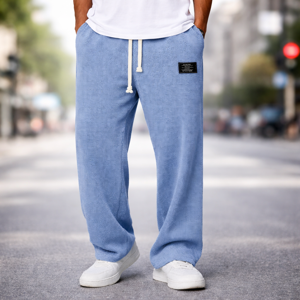 Men's Waffle Knit Drawstring Trousers | Arden
