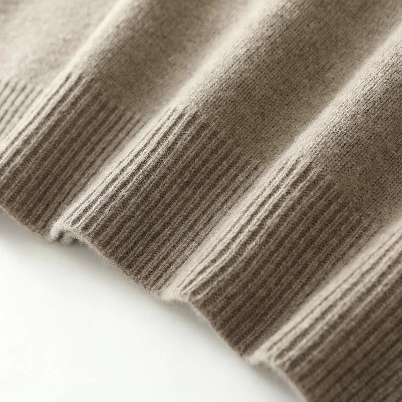 Men's Fine Knit Quarter-Zip with Contrast Collar | Savoni