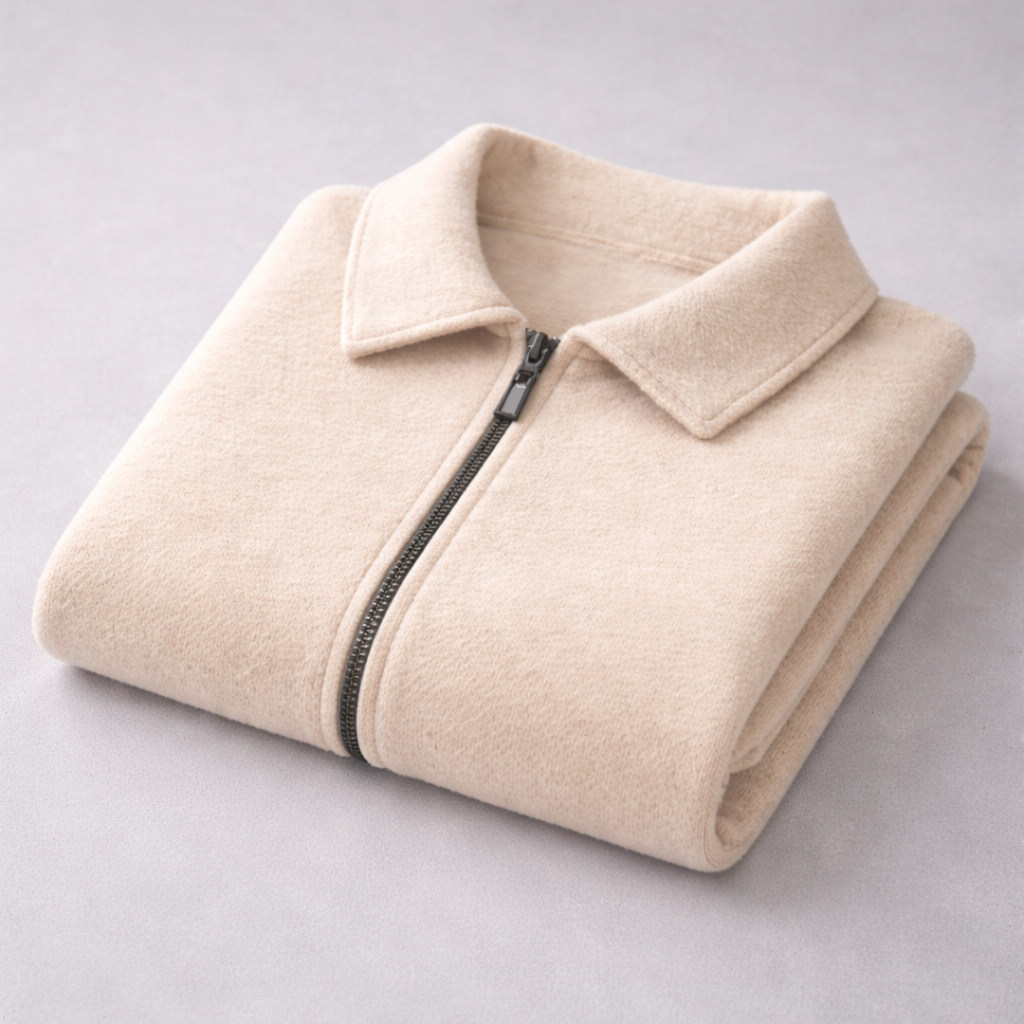 Men's Zip-Up Knit Sweater with Front Pockets | Savonti