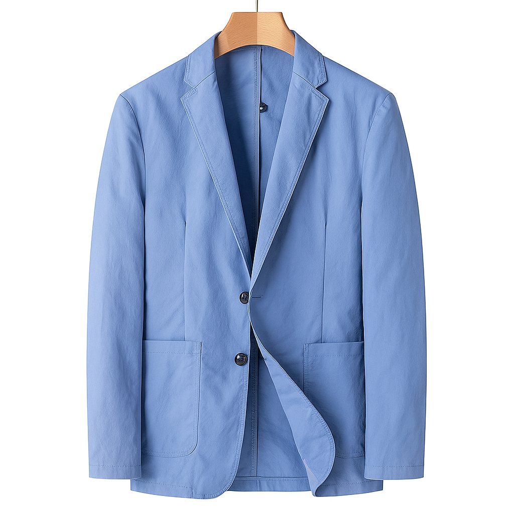 Men's Lightweight Blazer with Notch Lapel | Savoni - Blue