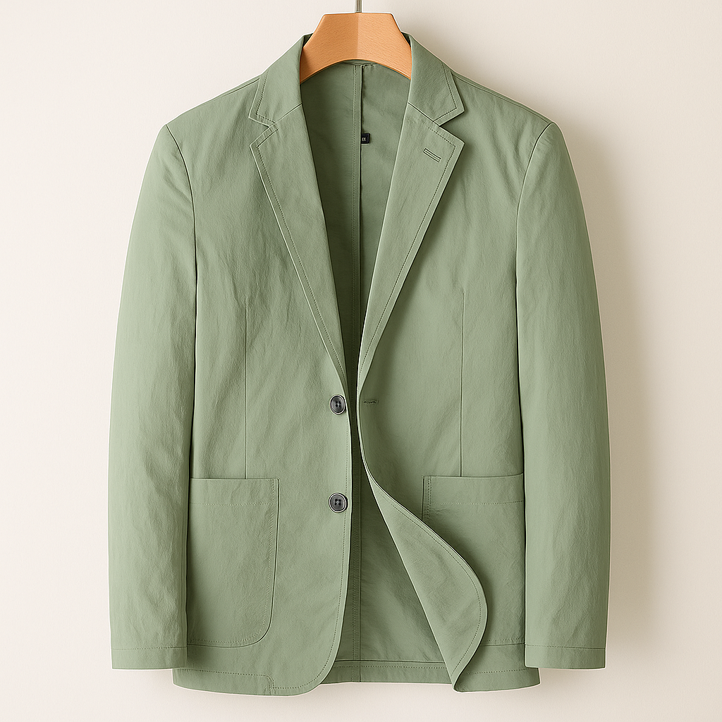 Men's Lightweight Blazer with Notch Lapel | Savoni - Green