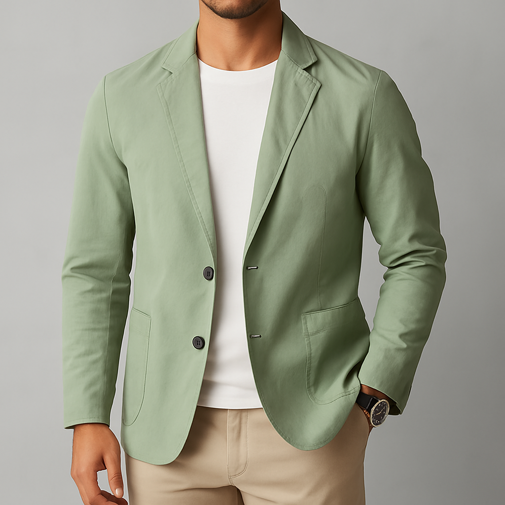 Men's Tailored Blazer, Lightweight Summer | Savoni - Green